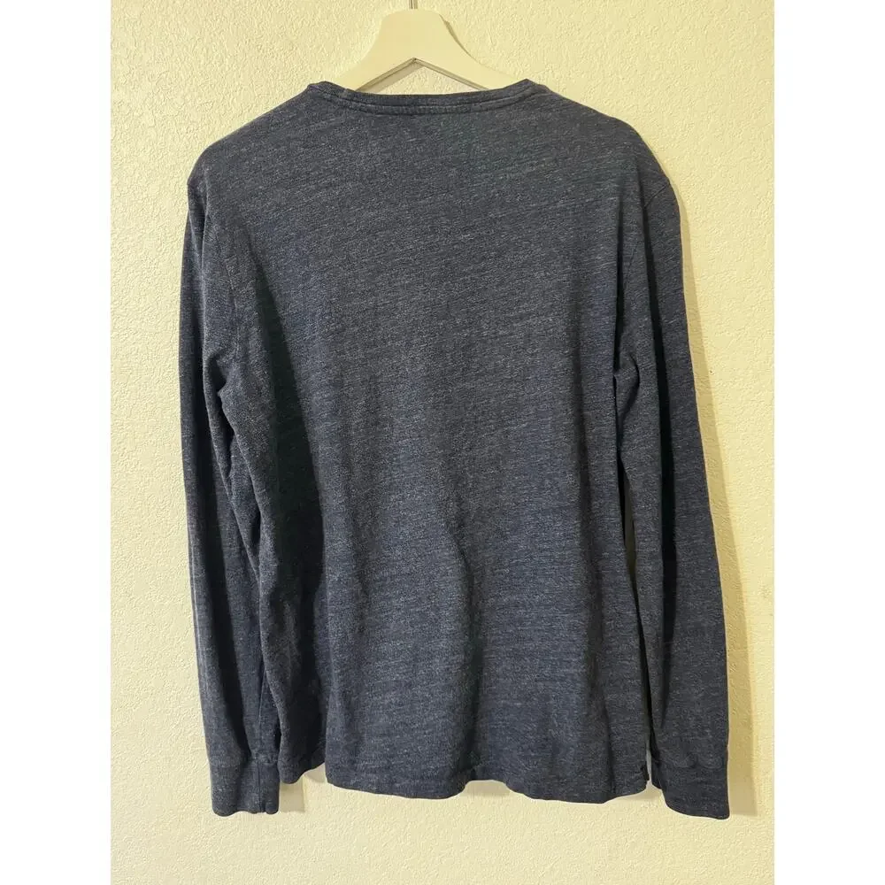 Polo Ralph Lauren Men's Shirt Long Sleeve T-shirt Heather Blue‎ Size Large